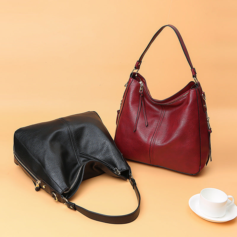 Grand sac fourre-tout en cuir pour femme