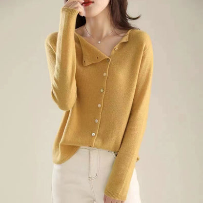 Cardigan en tricot à simple boutonnage