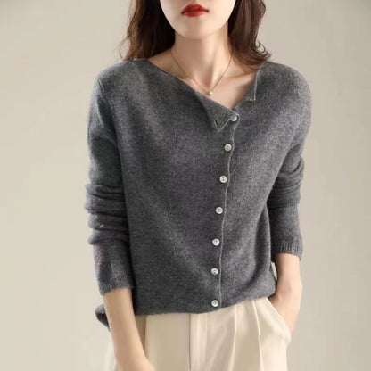 Cardigan en tricot à simple boutonnage