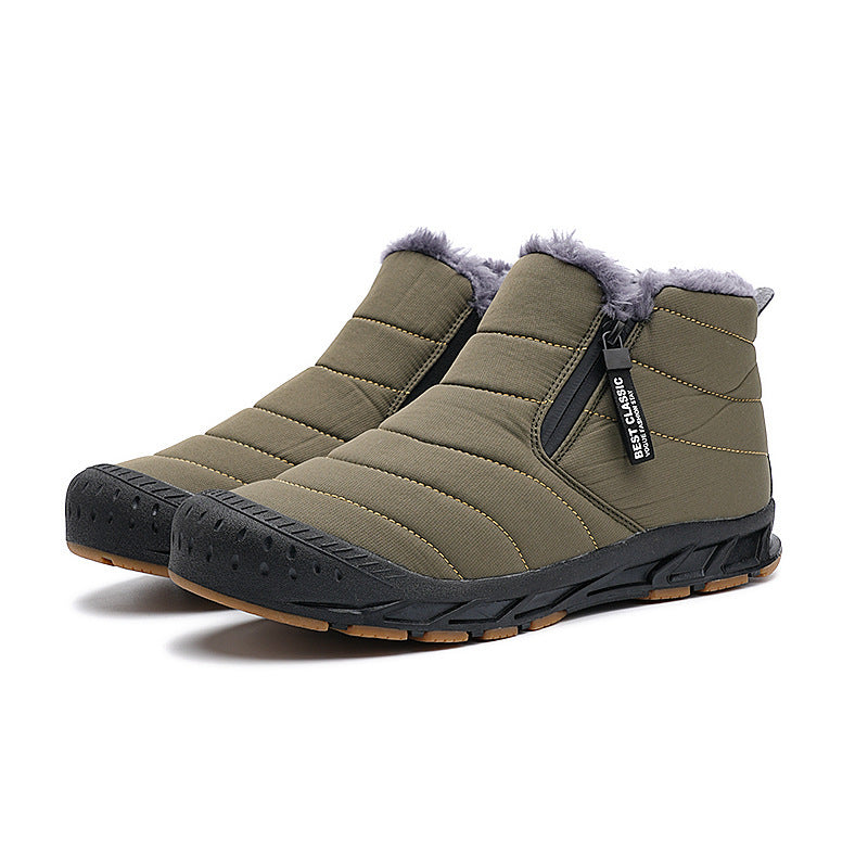 Bottes d'hiver courtes en cuir Snow