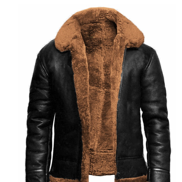 Veste en cuir résistante au froid