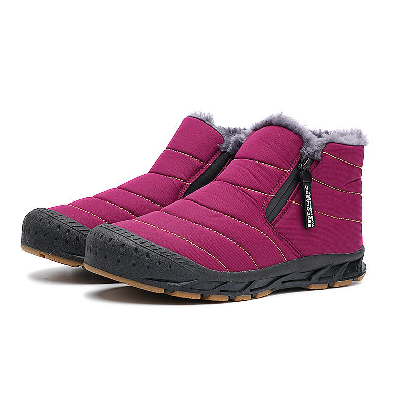 Bottes d'hiver courtes en cuir Snow