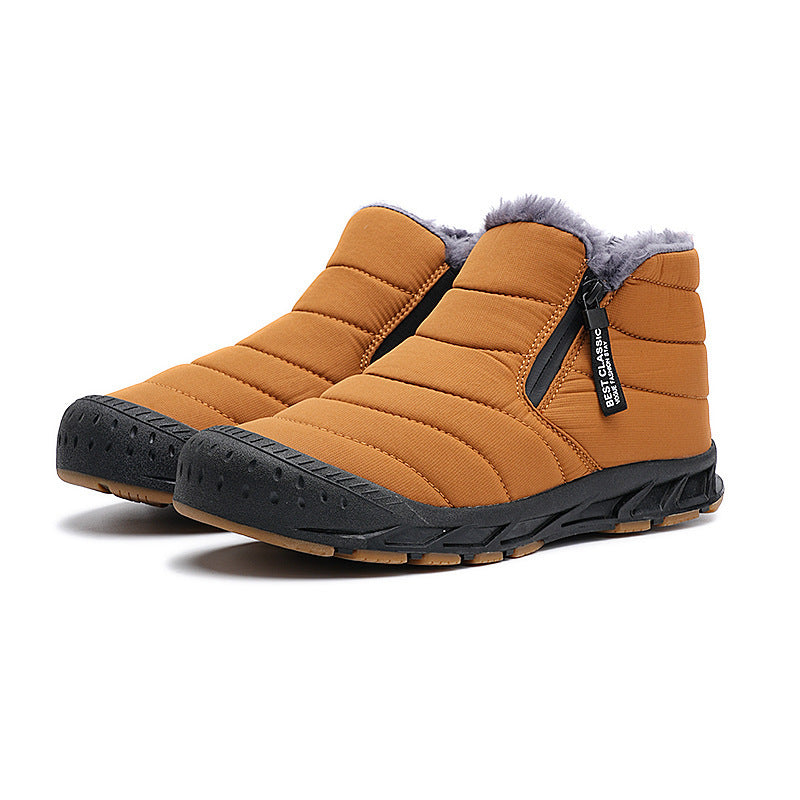 Bottes d'hiver courtes en cuir Snow